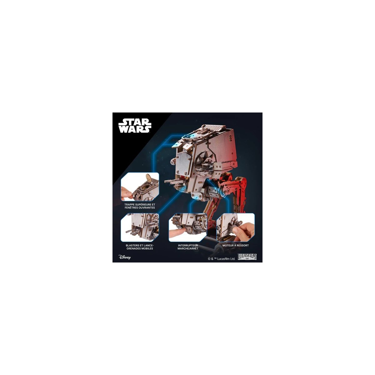 AT-ST Walker Star Wars Puzzle 3D bois UGEARS UGEARS UG-70268 - 12