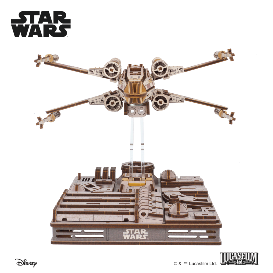 Luke Skywalker's X-Wing Star Wars 3D Wooden Puzzle UGEARS UGEARS UG-70269 - 2 UG-70269-Luke Skywalker's X-Wing Star Wars 3D Wooden Puzzle UGEARS - UG-70269