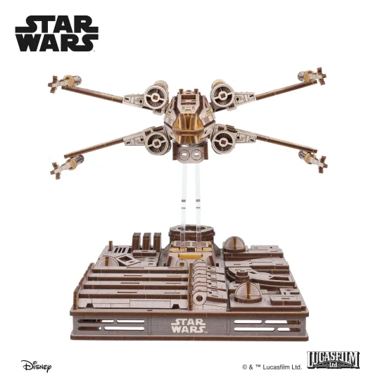 Luke Skywalker's X-Wing Star Wars 3D Wooden Puzzle UGEARS UGEARS UG-70269 - 2 UG-70269-Luke Skywalker's X-Wing Star Wars 3D Wooden Puzzle UGEARS - UG-70269