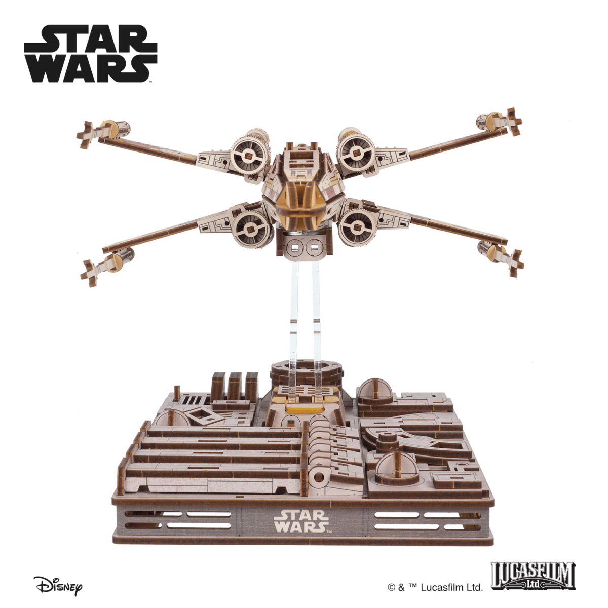 Luke Skywalker's X-Wing Star Wars 3D Wooden Puzzle UGEARS UGEARS UG-70269 - 2 Luke Skywalker's X-Wing Star Wars 3D Wooden Puzzle UGEARS UGEARS UG-70269 - 2