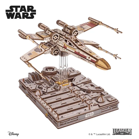 Luke Skywalker's X-Wing Star Wars 3D Wooden Puzzle UGEARS UGEARS UG-70269 - 5 UG-70269-Luke Skywalker's X-Wing Star Wars 3D Wooden Puzzle UGEARS - UG-70269