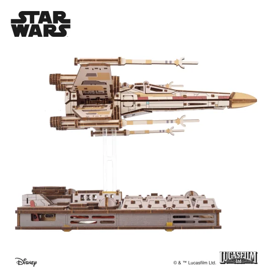 Luke Skywalker's X-Wing Star Wars 3D Wooden Puzzle UGEARS UGEARS UG-70269 - 6 UG-70269-Luke Skywalker's X-Wing Star Wars 3D Wooden Puzzle UGEARS - UG-70269