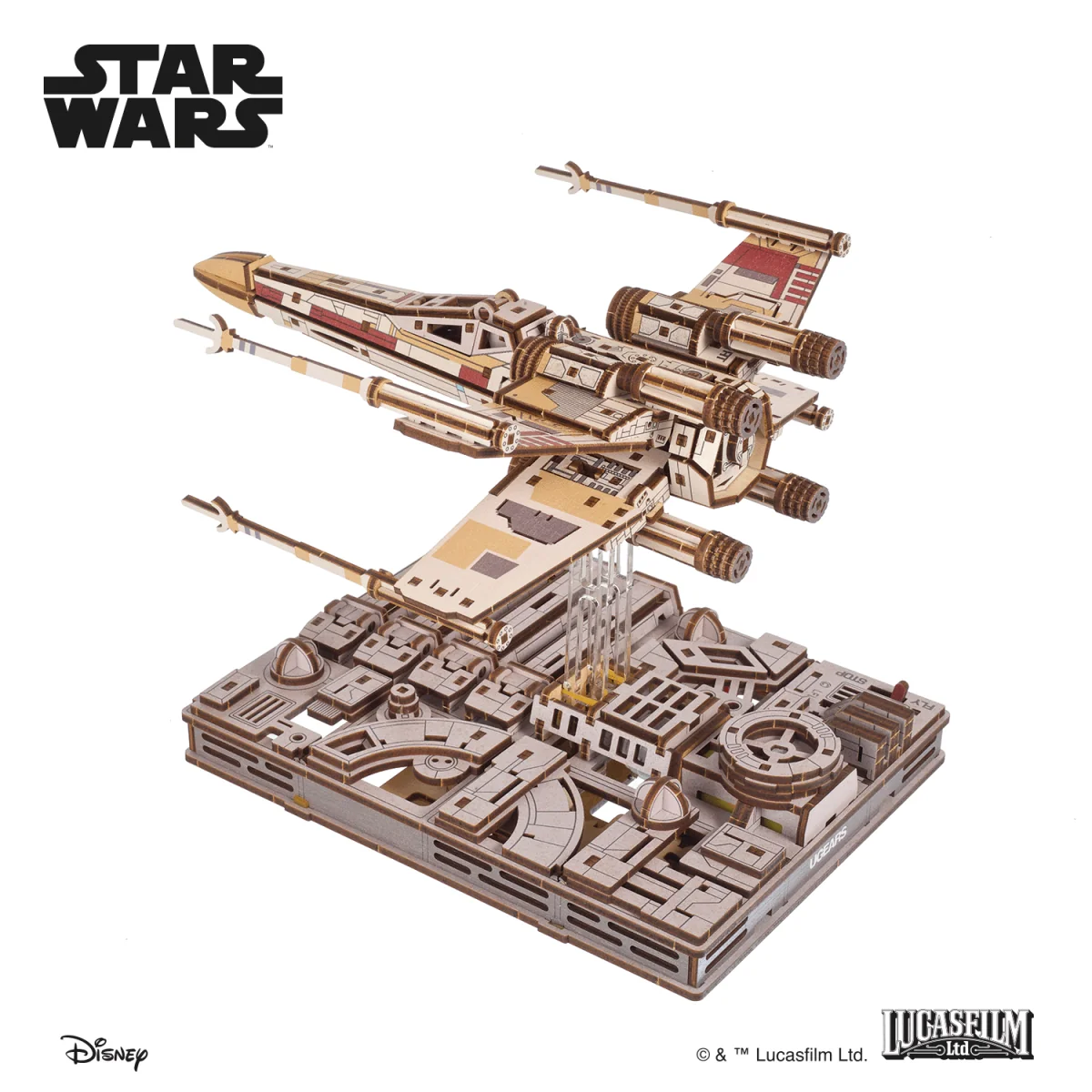X-Wing de Luke Skywalker Star Wars Puzzle 3D bois UGEARS UGEARS UG-70269 - 8 X-Wing de Luke Skywalker Star Wars Puzzle 3D bois UGEARS UGEARS UG-70269 - 8