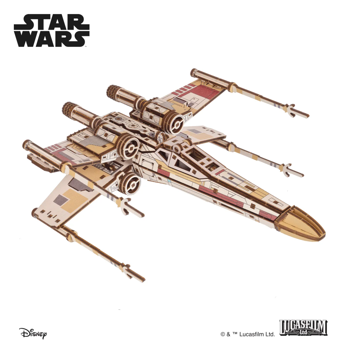 Luke Skywalker's X-Wing Star Wars 3D Wooden Puzzle UGEARS UGEARS UG-70269 - 9