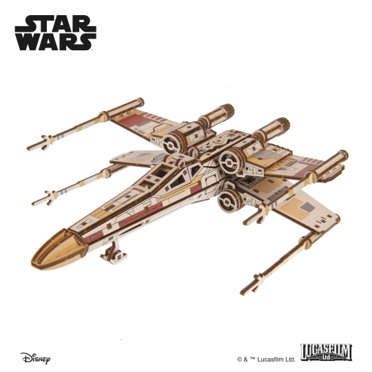 Luke Skywalker's X-Wing Star Wars 3D Wooden Puzzle UGEARS UGEARS UG-70269 - 12 UG-70269-Luke Skywalker's X-Wing Star Wars 3D Wooden Puzzle UGEARS - UG-70269