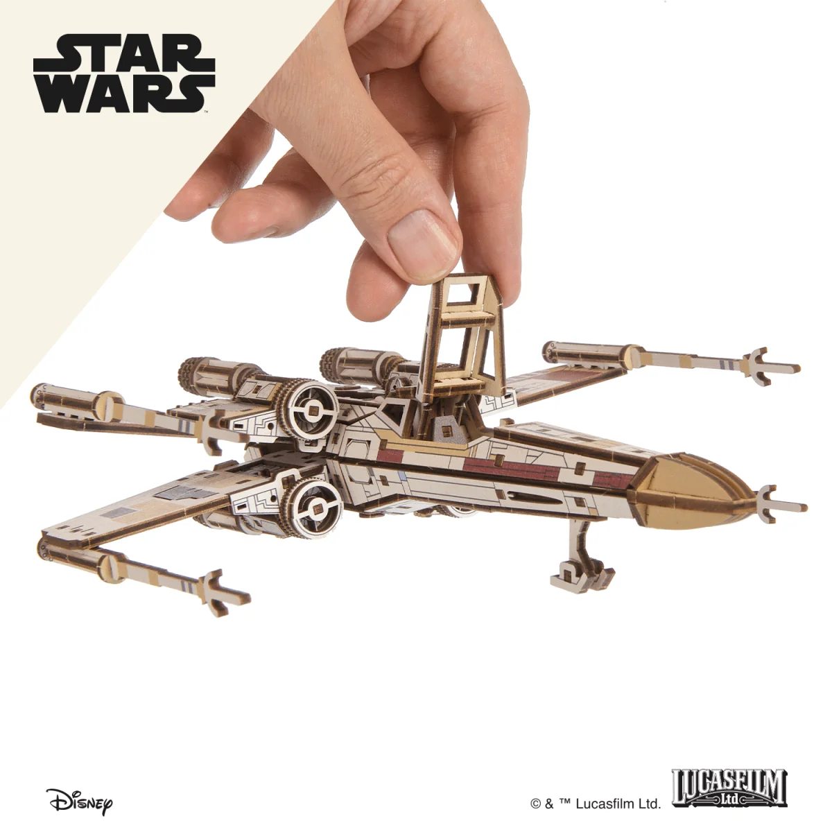 Luke Skywalker's X-Wing Star Wars 3D Wooden Puzzle UGEARS UGEARS UG-70269 - 13 Luke Skywalker's X-Wing Star Wars 3D Wooden Puzzle UGEARS UGEARS UG-70269 - 13