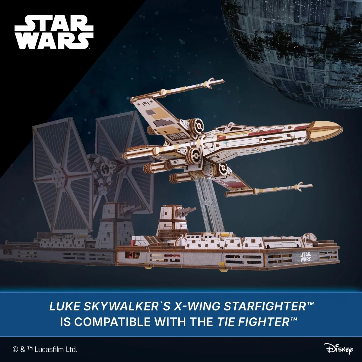 Luke Skywalker's X-Wing Star Wars 3D Wooden Puzzle UGEARS UGEARS UG-70269 - 16 Luke Skywalker's X-Wing Star Wars 3D Wooden Puzzle UGEARS UGEARS UG-70269 - 16
