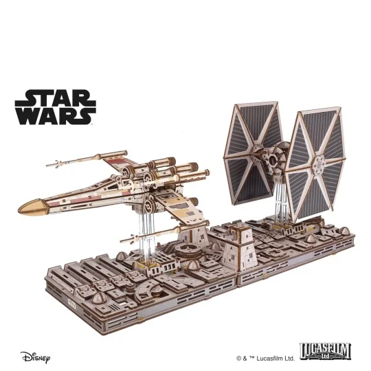 TIE Fighter 3D Wooden Puzzle UGEARS UGEARS UG-70270 - 8 UG-70270-Star Wars TIE Fighter 3D Wooden Puzzle UGEARS - UG-70270
