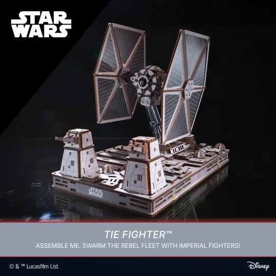 TIE Fighter 3D Wooden Puzzle UGEARS UGEARS UG-70270 - 9 UG-70270-Star Wars TIE Fighter 3D Wooden Puzzle UGEARS - UG-70270
