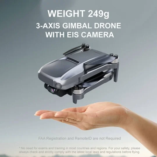 U98PRO-UDI RC Mini 3 U98 Pro Drone, 4K 249g, 3-axis turret, GPS, EIS - U98PRO