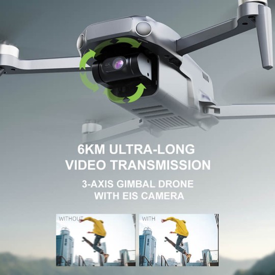 U98PRO-Drone UDI RC Mini 3 U98 Pro, 4K 249g, tourelle 3 axes, GPS, EIS