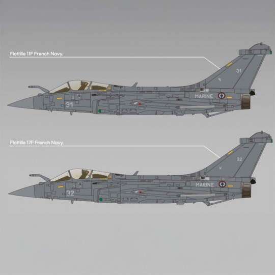 Rafale M aircraft "French Navy" 1/48 Academy Academy AC12368 - 9 AC12368-Rafale M aircraft "French Navy" 1/48 Academy - AC12368