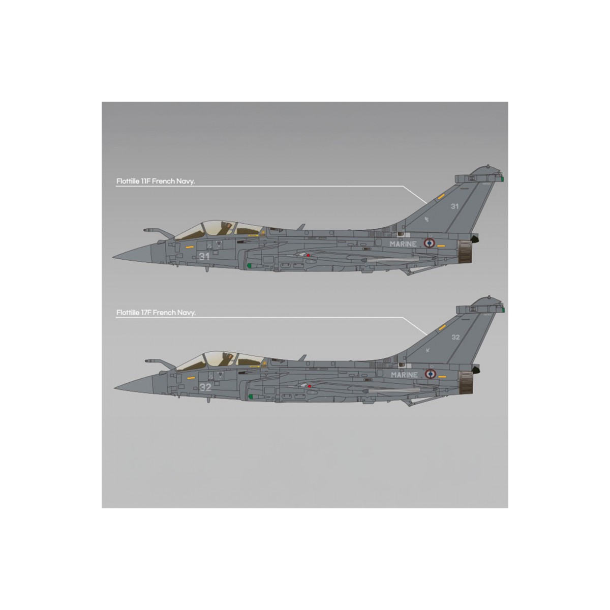 Rafale M aircraft "French Navy" 1/48 Academy Academy AC12368 - 9 Rafale M aircraft "French Navy" 1/48 Academy Academy AC12368 - 9