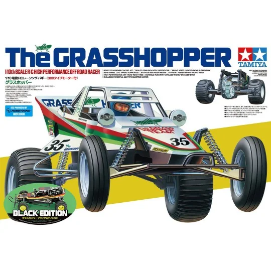 47522-The Grasshopper Kit Black Edition 1/10 Tamiya