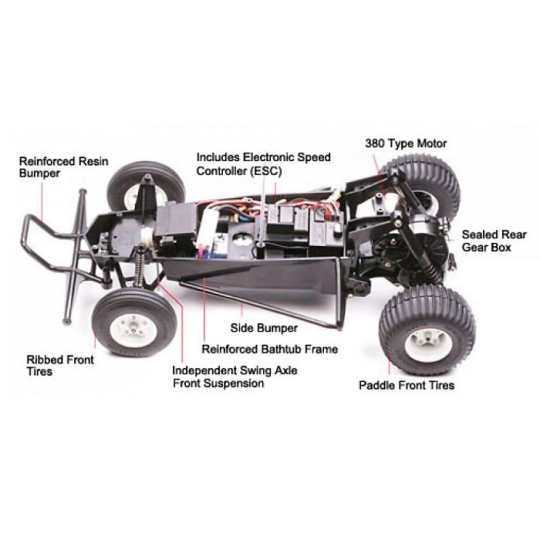 47522-Kit Grasshopper Black Edition 1/10 Tamiya