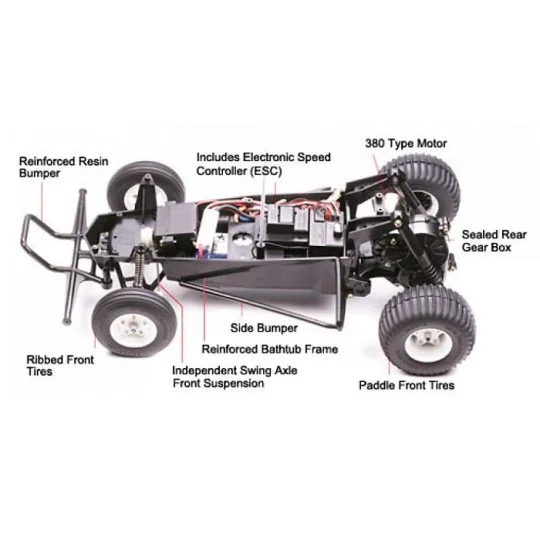 The Grasshopper Kit Black Edition 1/10 Tamiya Tamiya 47522 - 3 47522-The Grasshopper Kit Black Edition 1/10 Tamiya - 47522