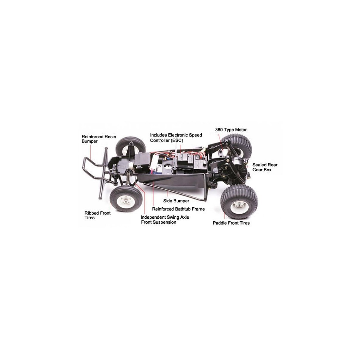 The Grasshopper Kit Black Edition 1/10 Tamiya Tamiya 47522 - 3