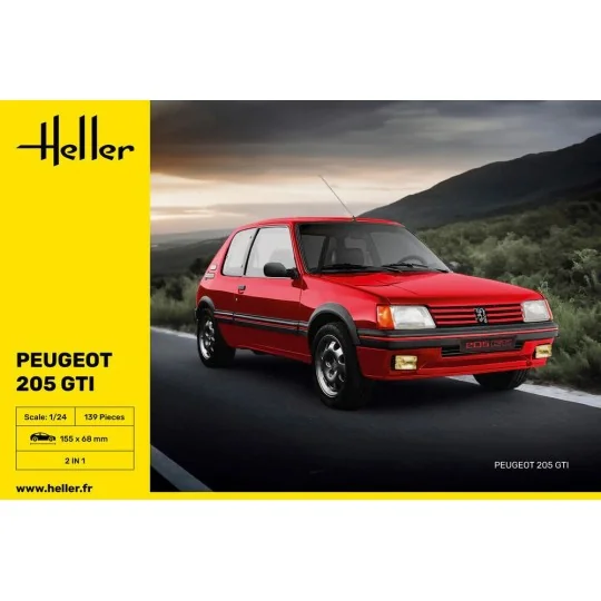 Peugeot 205 GTI 1/24 Heller Heller HEL-82705 - 2 HEL-82705-Peugeot 205 GTI 1/24 Heller - HEL-82705