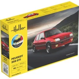 Peugeot 205 GTI 1/24 Heller + colle et peintures Heller HEL-58705 - 1