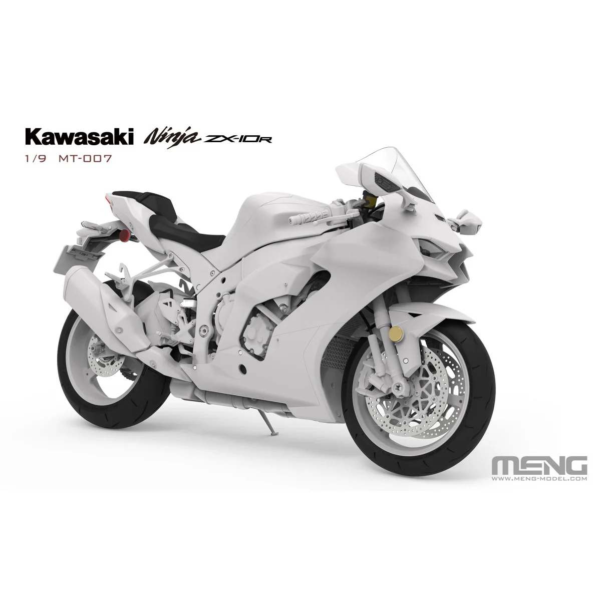 Moto Kawasaki ZX-10R 1/9 Meng Hasegawa MT-007 - 3 Moto Kawasaki ZX-10R 1/9 Meng Hasegawa MT-007 - 3
