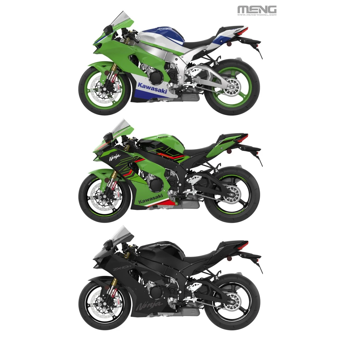 Kawasaki ZX-10R 1/9 Meng Motorcycle Hasegawa MT-007 - 2 Kawasaki ZX-10R 1/9 Meng Motorcycle Hasegawa MT-007 - 2