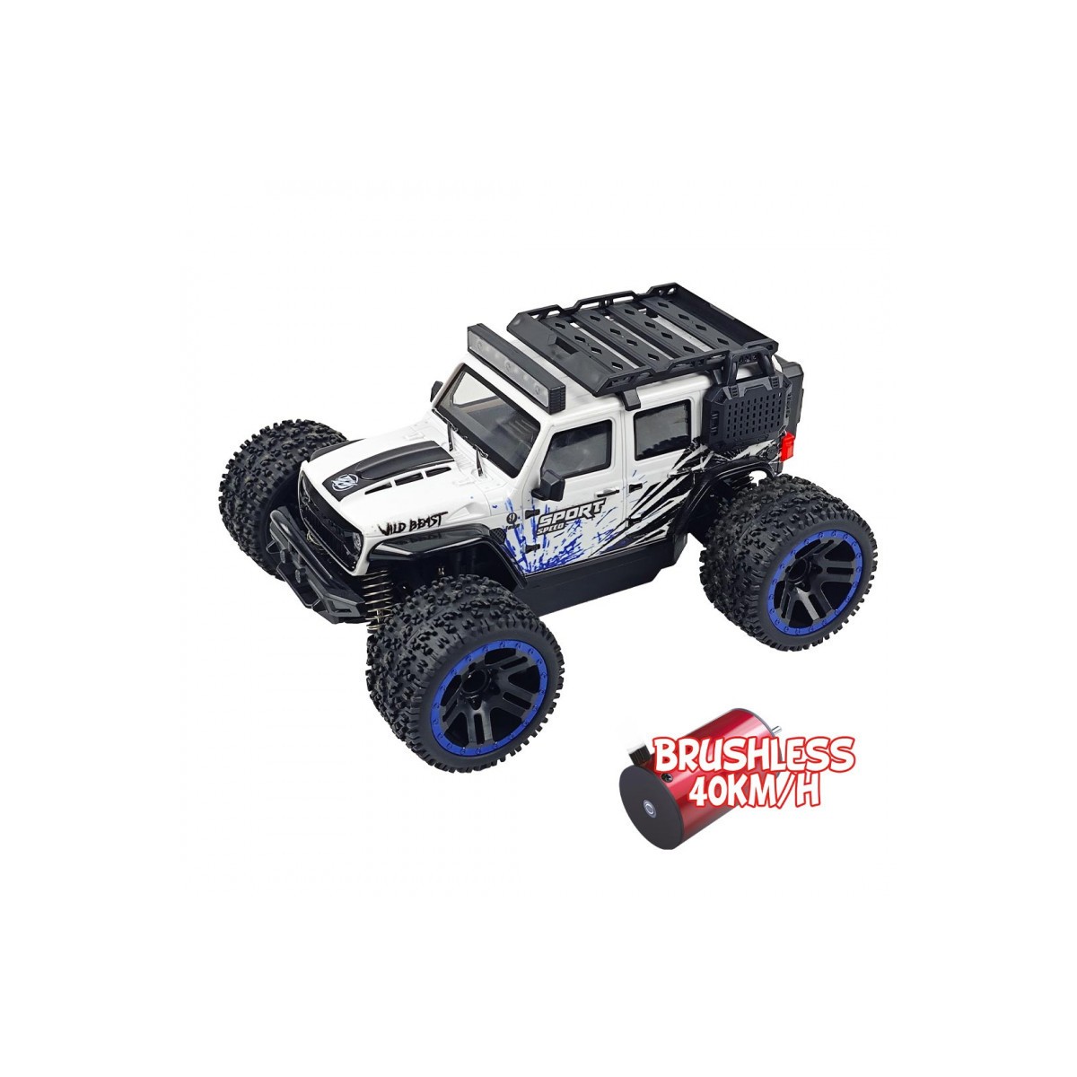Micro MHD Extreme Speed Sport brushless blanc RTR 1/20 MHD Scientific-MHD Z86110 - 1