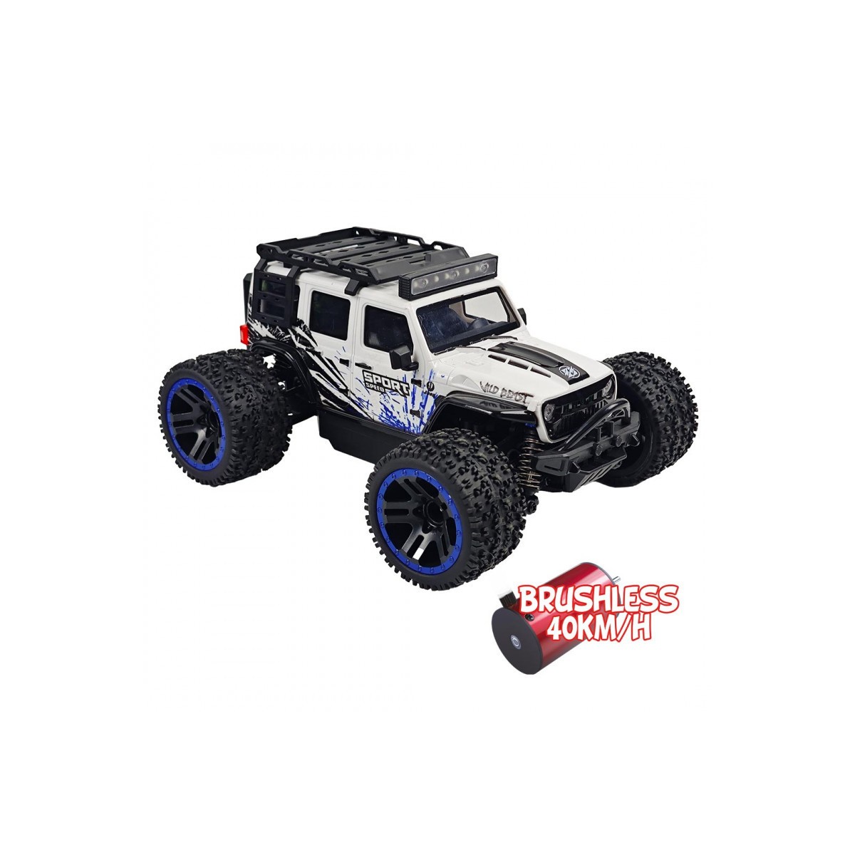 Micro MHD Extreme Speed Sport brushless blanc RTR 1/20 MHD Scientific-MHD Z86110 - 2