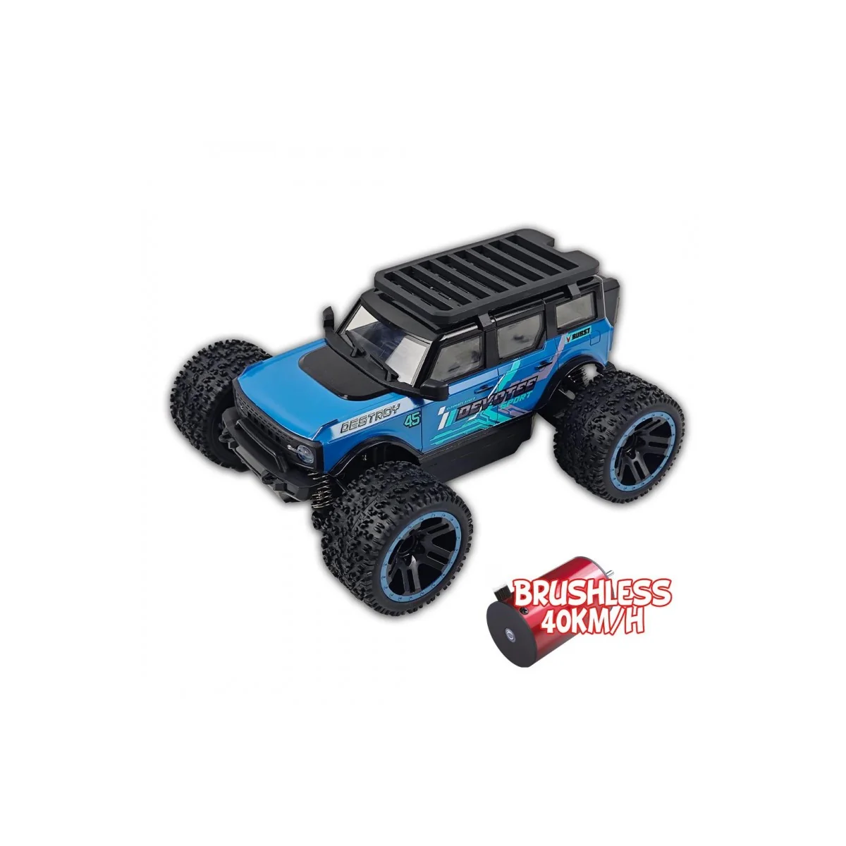 Micro MHD Extreme Big Foot brushless Blue RTR 1/20 MHD Scientific-MHD Z86111 - 1