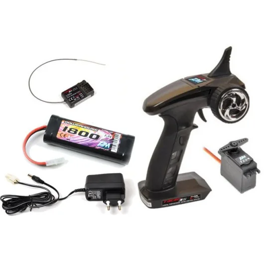 T4618L-Pack Radio Racer 3S + Chargeur + NiMh 1800mAh + Servo T224 T2M - T4618L