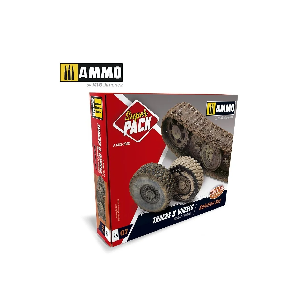 Set Super Pack Chenilles et Roues Mig Ammo AMMO - MIG Jimenez A.MIG-7808 - 1 Set Super Pack Chenilles et Roues Mig Ammo AMMO - MIG Jimenez A.MIG-7808 - 1