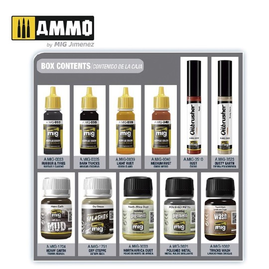 A.MIG-7808-Set Super Pack Chenilles et Roues Mig Ammo - A.MIG-7808