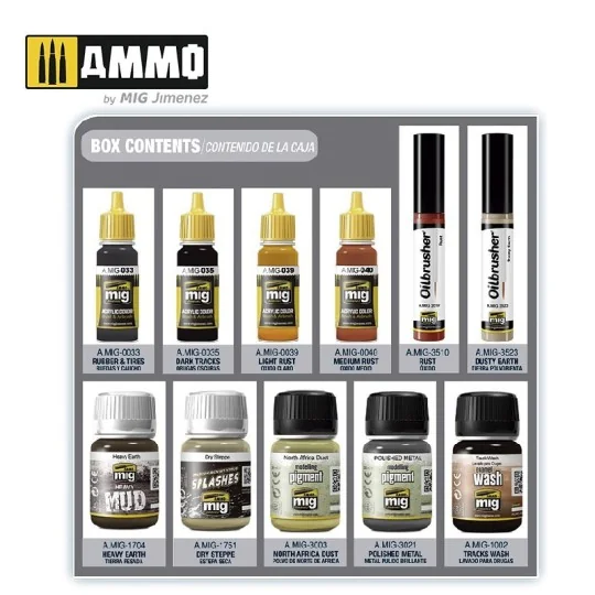Set Super Pack Chenilles et Roues Mig Ammo AMMO - MIG Jimenez A.MIG-7808 - 2 A.MIG-7808-Set Super Pack Chenilles et Roues Mig Ammo - A.MIG-7808