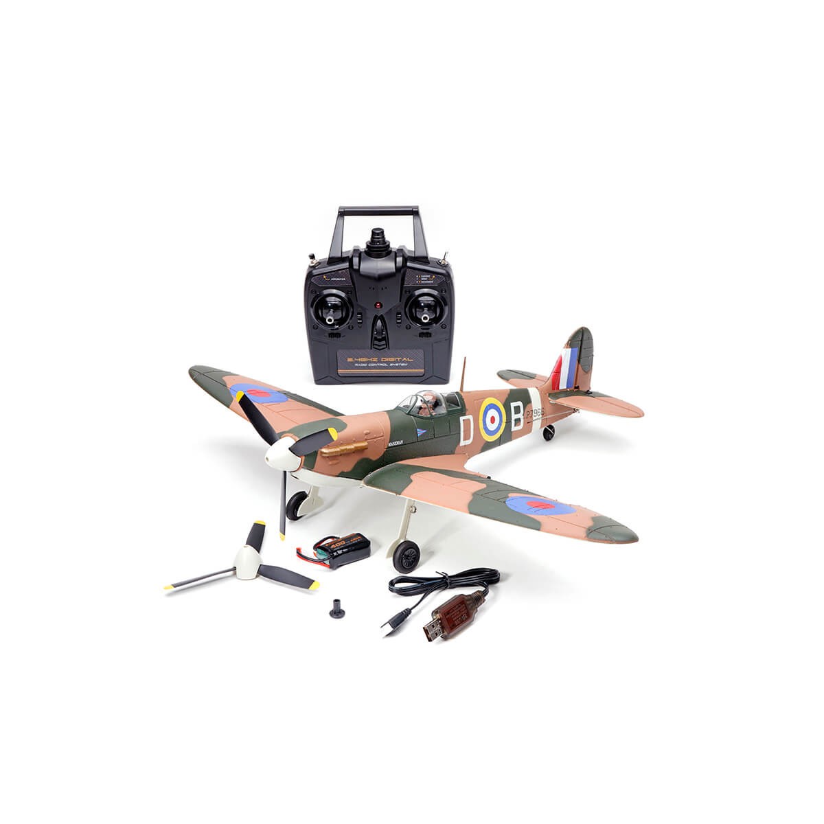 Avion Spitfire MKII 500mm brushless avec stabilisateur de vol RTF Volantex Volantex V768-5 - 1