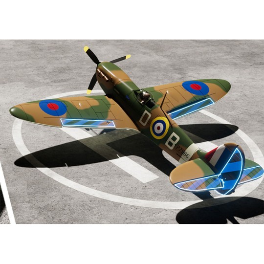 V768-5-Volantex Spitfire MKII 500mm Brushless Airplane with Flight Stabilizer RTF