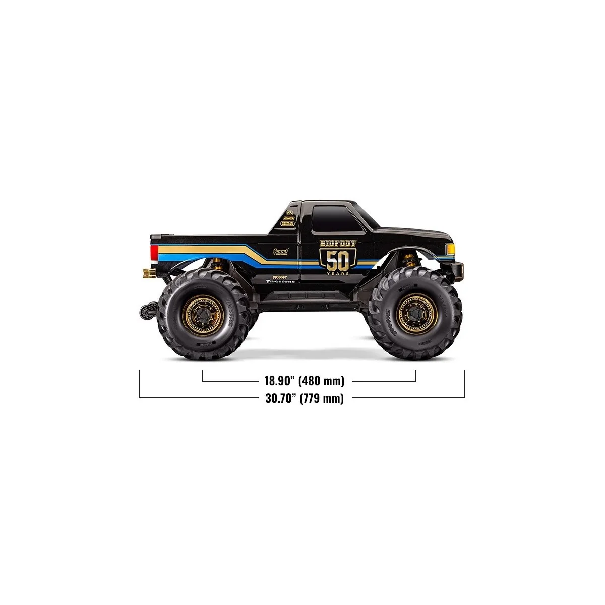 X-Monster BIGFOOT 50th VXL 8S TQi TSM Traxxas Traxxas TRX-77136-4-50TH - 19