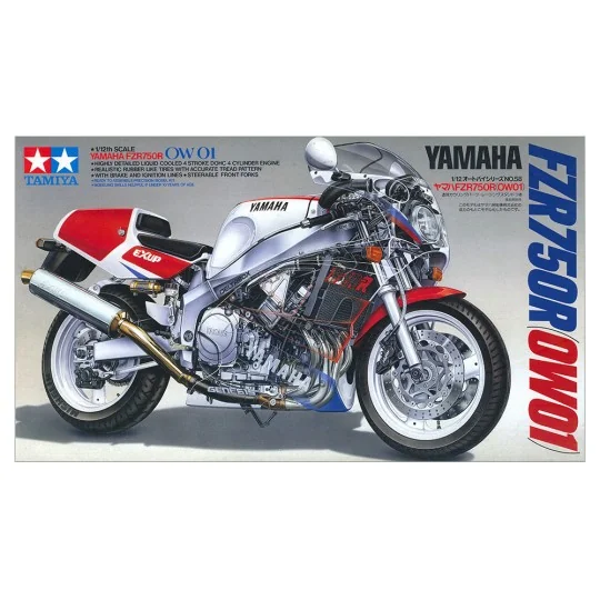 Moto Yamaha FZR750R (OW01) 1/12 Tamiya Tamiya 14058 - 2 14058-Moto Yamaha FZR750R (OW01) 1/12 Tamiya - 14058