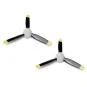 V-P7680505-Hélice quadripales pour avion Spitfire MKII 500mm V768-5 Volantex (x2)