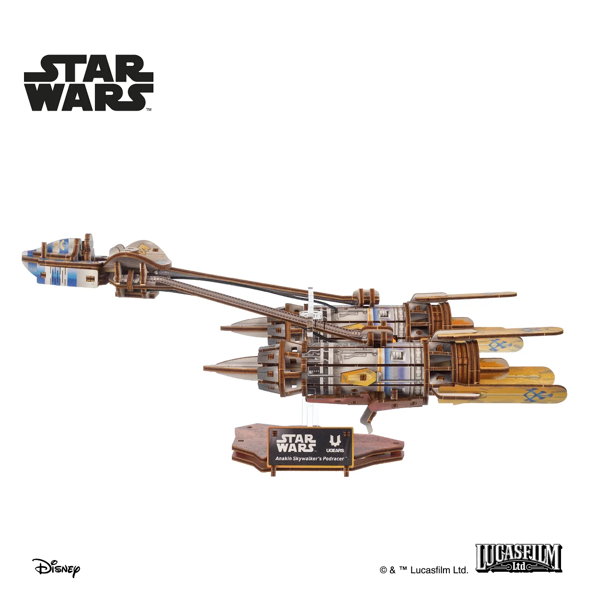 Podracer d’Anakin Skywalker Star Wars Puzzle 3D bois UGEARS UGEARS UG-70273 - 4