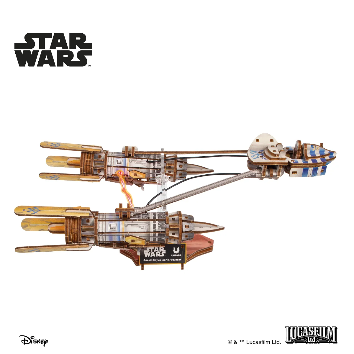 Podracer d’Anakin Skywalker Star Wars Puzzle 3D bois UGEARS UGEARS UG-70273 - 6