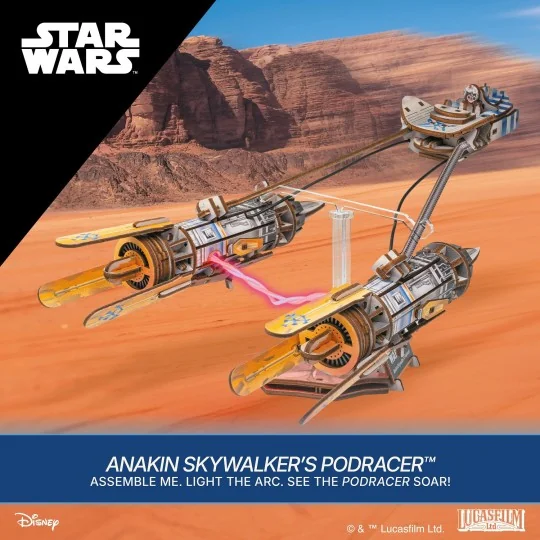 UG-70273-Podracer of Anakin Skywalker Star Wars 3D Wooden Puzzle UGEARS