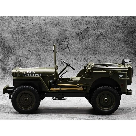 EZ-G2068-Jeep Willys militaire 4wd avec éclairage 1/10 RTR E-Zee RC - EZ-G2068