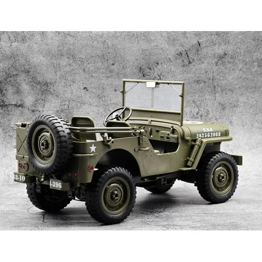 EZ-G2068-Jeep Willys militaire 4wd avec éclairage 1/10 RTR E-Zee RC - EZ-G2068