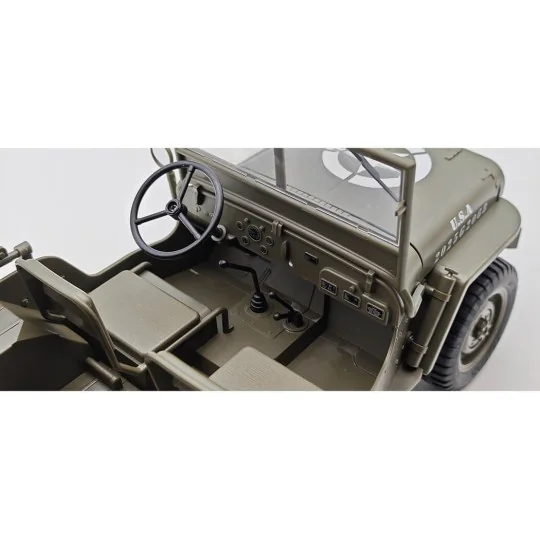 Military Jeep Willys 4WD with Lights 1/10 RTR E-Zee RC - EZ-G2068 EZ-G2068-Military Jeep Willys 4WD with Lights 1/10 RTR E-Zee RC - EZ-G2068