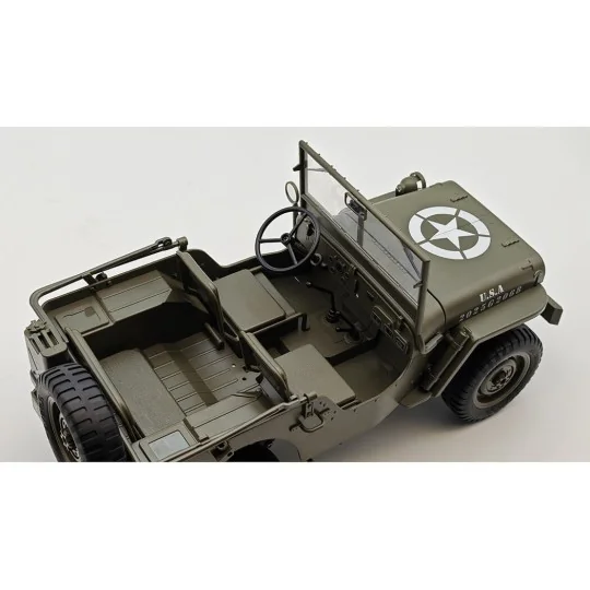 EZ-G2068-Jeep Willys militaire 4wd avec éclairage 1/10 RTR E-Zee RC - EZ-G2068