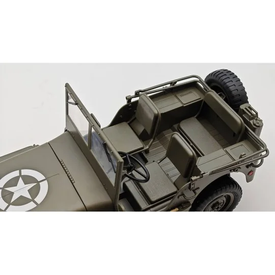 Military Jeep Willys 4WD with Lights 1/10 RTR E-Zee RC - EZ-G2068 EZ-G2068-Military Jeep Willys 4WD with Lights 1/10 RTR E-Zee RC - EZ-G2068