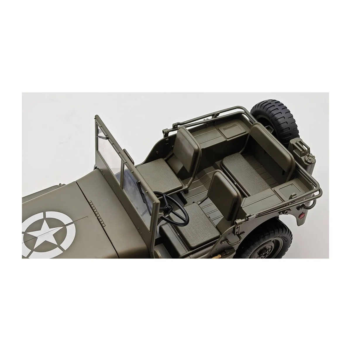 Jeep Willys militaire 4wd avec éclairage 1/10 RTR E-Zee RC - EZ-G2068