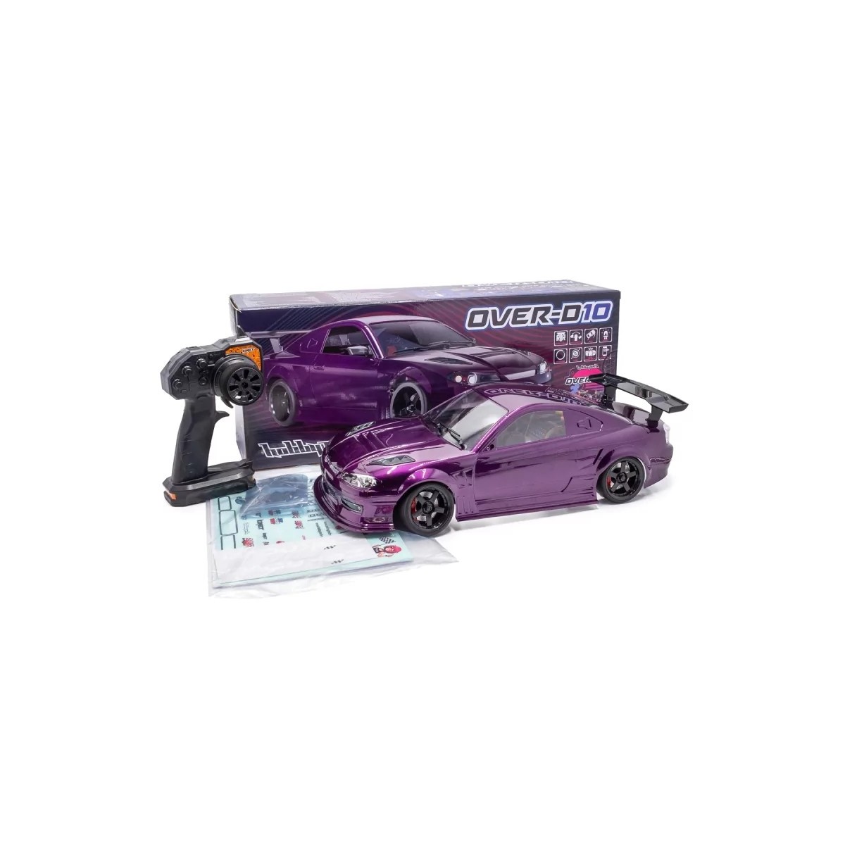 HobbyTech OVER-D10 S15 1/10 Scale Drift Car RTR Pack - 1.OVER.D10-R...