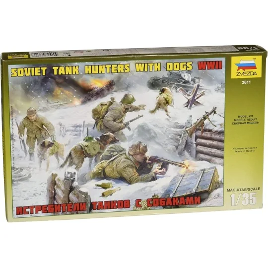 Chasseurs de Chars Russes avec chiens 1/35 Zvezda - Z3611 - Z3611 Z3611-Chasseurs de Chars Russes avec chiens 1/35 Zvezda - Z3611