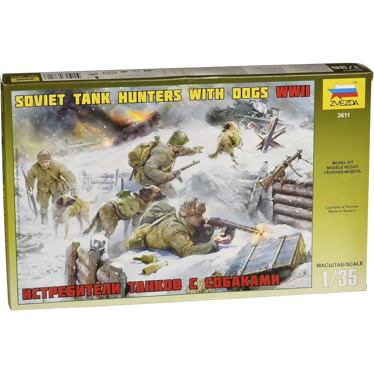 Chasseurs de Chars Russes avec chiens 1/35 Zvezda - Z3611 - Z3611 Chasseurs de Chars Russes avec chiens 1/35 Zvezda - Z3611 - Z3611
