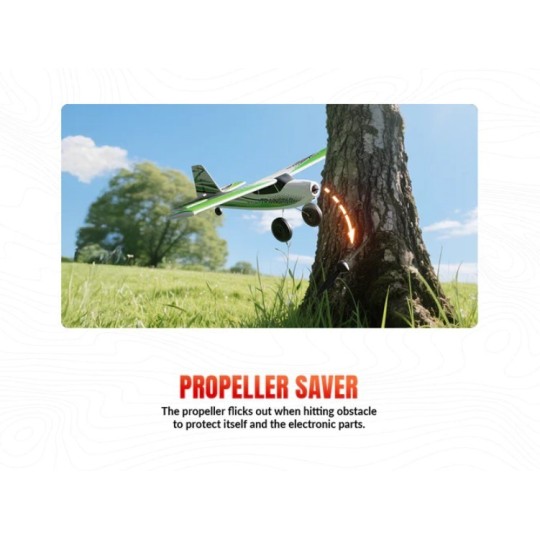 V768-4R-Avion RC Volantex TrainStar STUNT 500mm 4CH Brushless avec gyro RTF rouge V768-4R